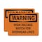 Signmission High Voltage Watch For Overhead Lines OSHA Warning Sign, Vinyl Decal, 10in W x 7in L, 2PK OS-2PACK-WS-D-710-L-12183 - alternate 1